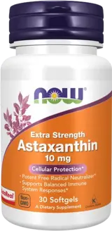 NOW Foods Astaxanthin 10 мг Extra Strength Астаксантин