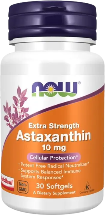 NOW Foods Astaxanthin 10 мг Extra Strength Астаксантин