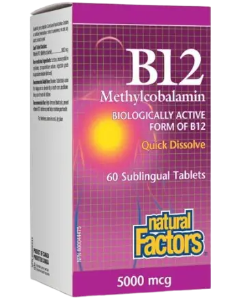B12 Methylcobalamin 5000 mcg 60 Дъвчащи таблетки, 60 Дози