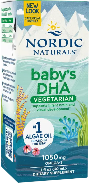 Nordic Naturals Baby's DHA 1050mg Omega-3 Vegetarian За развитие на мозъка и зрението