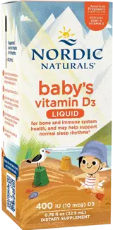 Nordic Naturals Baby's Vitamin D3 400 IU Течен витамин D3 за бебета