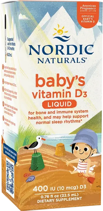 Nordic Naturals Baby's Vitamin D3 400 IU Течен витамин D3 за бебета