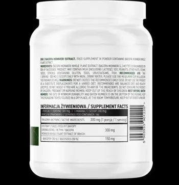 OstroVit Bacopa Monnieri Extract Powder Бакопа - 50 грама, 166 дози