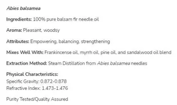 NOW Foods Balsam Fir Needle Oil 100% Pure Abies Balsamea 100% Чисто Масло от Иглички на Балсамова Ела - 30 мл