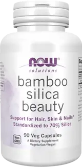NOW Foods Bamboo Silica Beauty Силика - 90 веге капсули, 45 дози