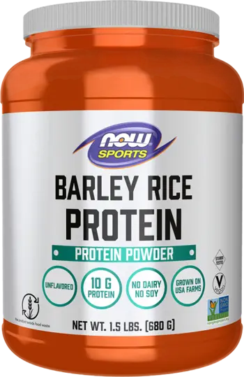 NOW Foods Barley Rice Protein Powder Растителен Протеин - 680 грама, 52 дози