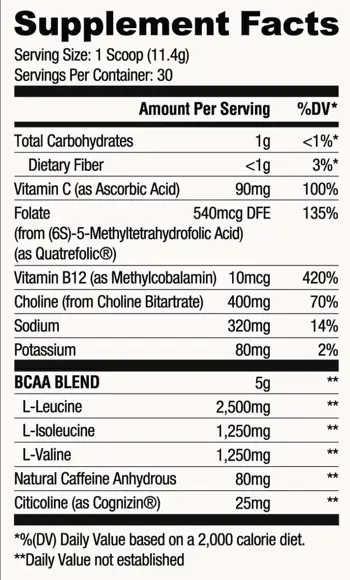 RYSE BCAA Focus with Caffeine & Choline