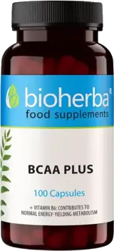 Bioherba BCAA Plus Аминокиселини с разклонена верига и Витамин B6 х 100 капсули