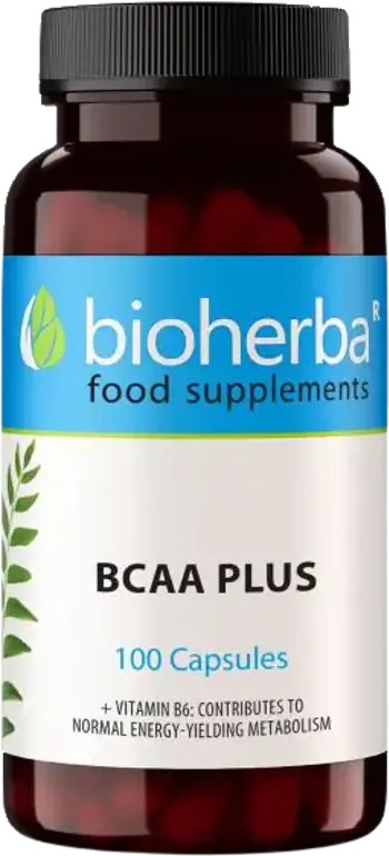 Bioherba BCAA Plus Аминокиселини с разклонена верига и Витамин B6 х 100 капсули