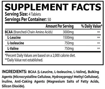 Core Champs BCAA Tabs 3000 mg Таблетки за мускулен растеж и възстановяване