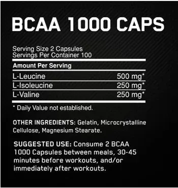 BCAA 1000 - 200 капсули