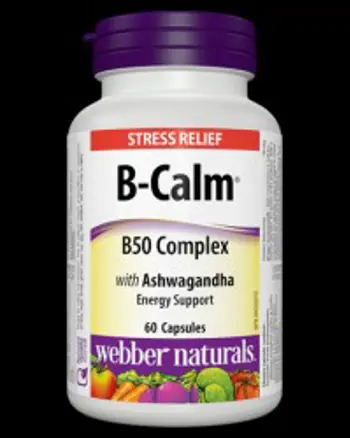 B-Calm® В50 Complex with Ashwagandha 60 капсули, 60 Дози