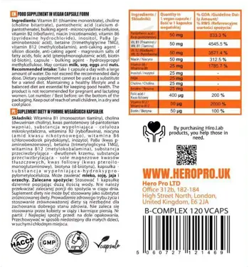 #HIRO.LAB B-Complex B-50 Високоефективен B-комплекс за нервна система и енергия