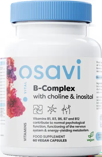 Osavi B-Complex with Choline & Inositol Витамини от група В с холин и инозитол х 60 капсули