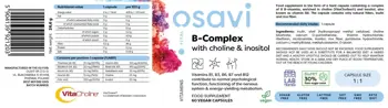 Osavi B-Complex with Choline & Inositol Витамини от група В с холин и инозитол х 60 капсули