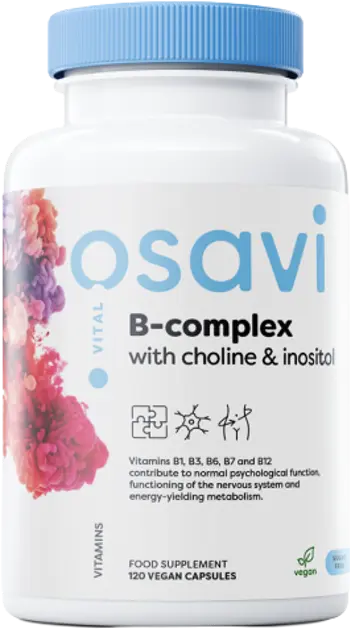 Osavi B-Complex with Choline & Inositol Витамини за енергия и нервна система
