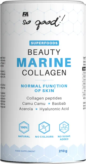 FA Nutrition Beauty Marine Collagen with Superfoods and Hyaluronic Acid Рибен Колаген, Хиалуронова Киселина и Суперхрани - 210 грама, 30 дози