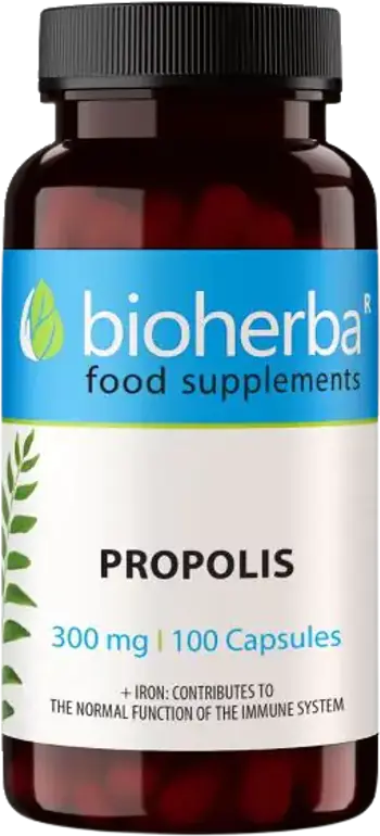 Bioherba Bee Propolis Пчелен Прополис с желязо за имунитет х 100 капсули