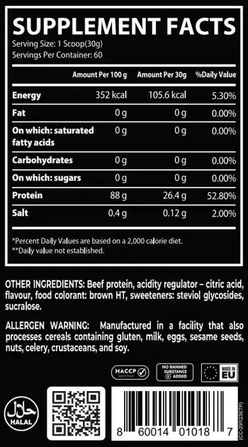 Core Champs Beef Isolate Clear 0 Sugar ~ 0 Fat ~ 88% Advanced Beef Protein Телешки протеин изолат