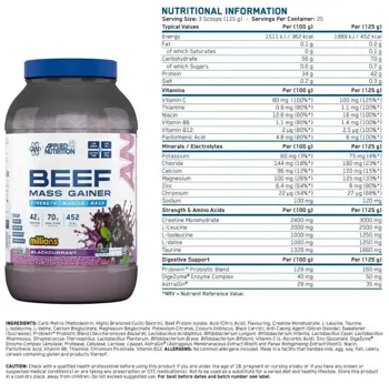 Applied Nutrition Beef Mass Gainer Clear High-Protein Gainer
