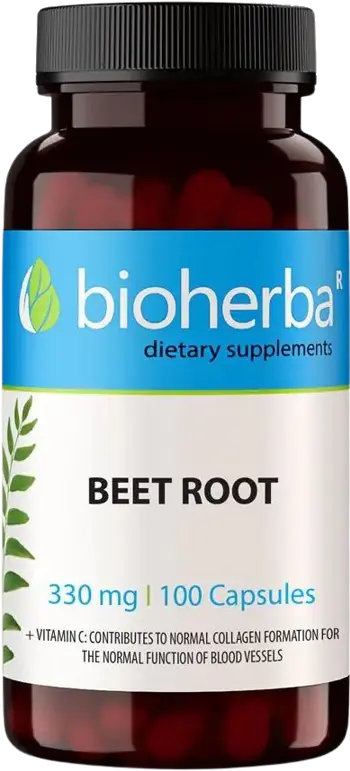 Bioherba Beet Root 330 mg Червено цвекло за издръжливост и сърдечно здраве