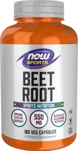 NOW Foods Beet Root 550 мг Корен от Червено Цвекло - 180 веге капсули, 90 дози