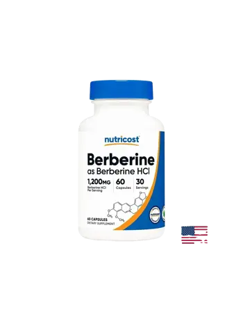 Nutricost Berberine HCl 1200 mg Берберин хидрохлорид за баланс на кръвната захар и метаболизъм