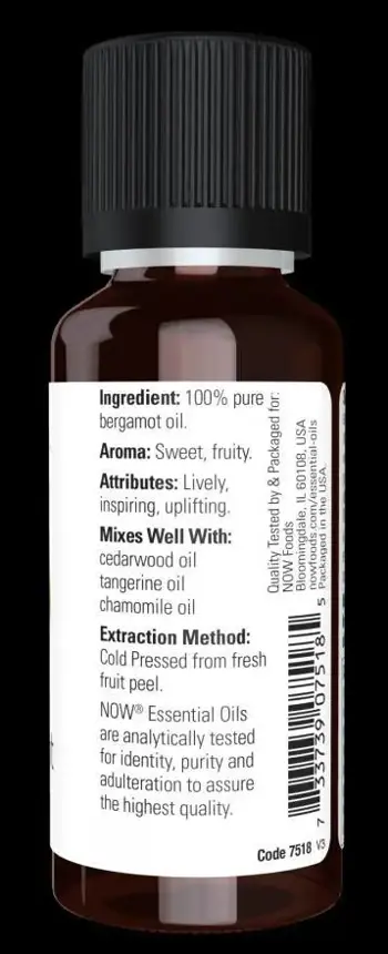 NOW Foods Bergamot Oil Бергамотово Етерично Масло - 30 мл