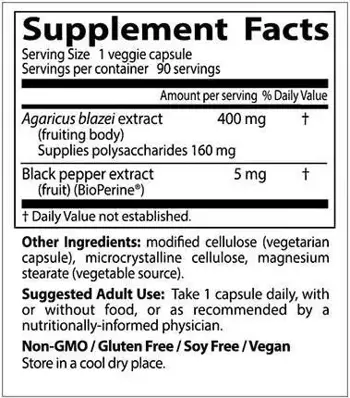 Doctor's Best Agaricus Blazei with BioPerine За имунна подкрепа х 90 капсули