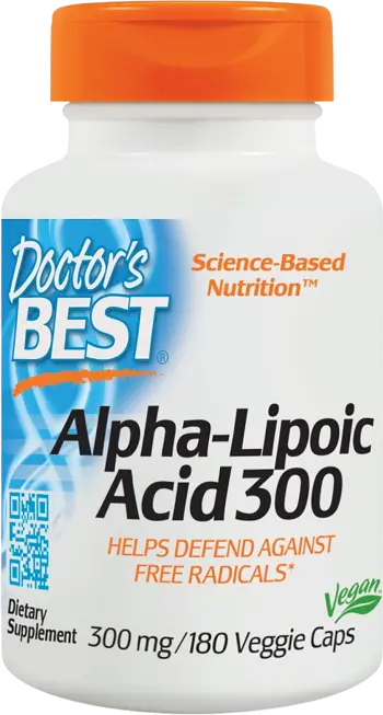 Doctor's Best Alpha Lipoic Acid 300 mg Мощен антиоксидант за енергия и кръвна захар х 180 капсули