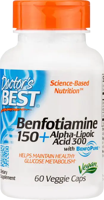 BEST Бенфотиамин + Алфа-Липоева Киселина / BEST Benfotiamine 150 mg + Alpha Lipoic Acid 300 mg