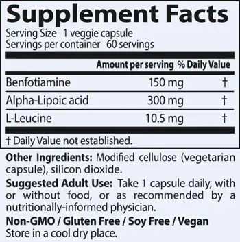 BEST Бенфотиамин + Алфа-Липоева Киселина / BEST Benfotiamine 150 mg + Alpha Lipoic Acid 300 mg