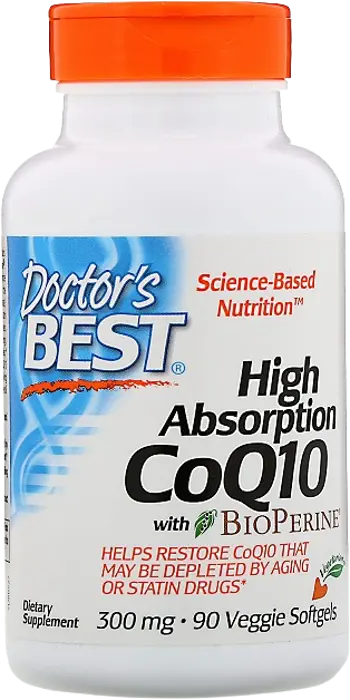 Doctor's Best CoQ10 with BioPerine 300 mg За сърдечно здраве и енергия х 90 гел капсули