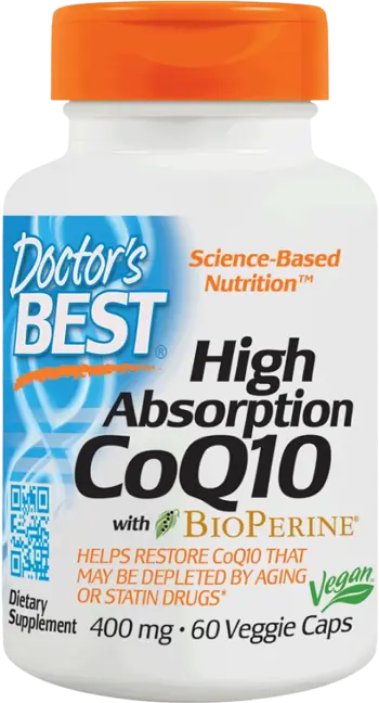 Doctor's Best CoQ10 with BioPerine 400 mg За сърдечно-съдовата система и енергия х 60 капсули