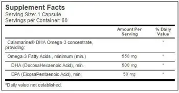Doctor's Best DHA 500 mg from Calamari Омега-3 от калмари