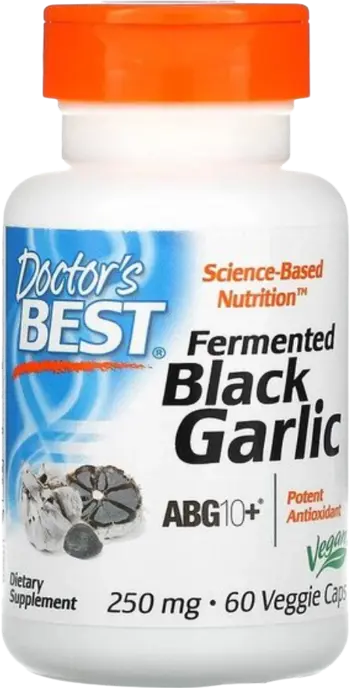 Doctor's Best Fermented Black Garlic Ферментирал Черен Чесън ABG10+ х 60 капсули