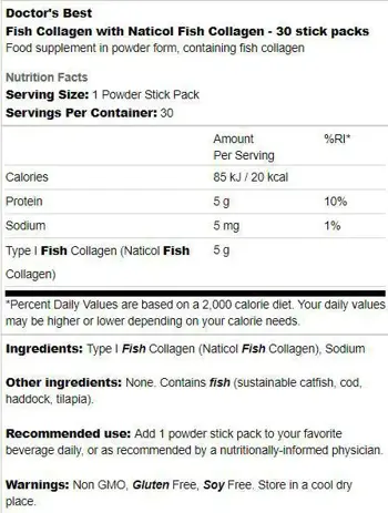 Doctor's Best Fish Collagen With Naticol Рибен Колаген