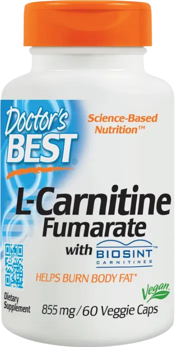 Doctor's Best L-Carnitine Fumarate 855 mg За изгаряне на мазнини и енергия