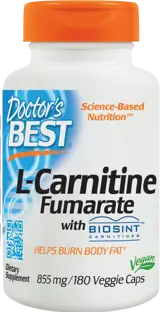 Doctor's Best L-Carnitine Fumarate 855 mg За изгаряне на мазнини и енергия