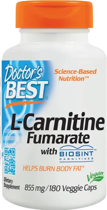 Doctor's Best L-Carnitine Fumarate 855 mg За изгаряне на мазнини и енергия