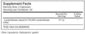 Doctor's Best Lumbrokinase 20 mg В подкрепа на сърдечно-съдовата система