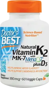 BEST Витамин К2 МК-7 + D3 /  Natural Vitamin K2 MK-7 180 mcg | Plus D-3