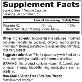 BEST Естествен Витамин К2 / Natural Vitamin K2 MK-7 45 mcg
