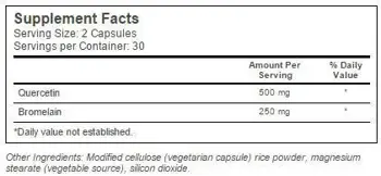 Doctor's Best Quercetin Bromelain За имунна и дихателна подкрепа х 60 капсули