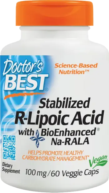 Doctor's Best R-Lipoic Acid / Stabilized NA-R-ALA 100 mg Стабилизирана R-Липоева Киселина