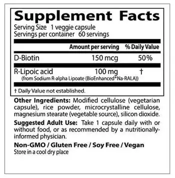 Doctor's Best R-Lipoic Acid / Stabilized NA-R-ALA 100 mg Стабилизирана R-Липоева Киселина