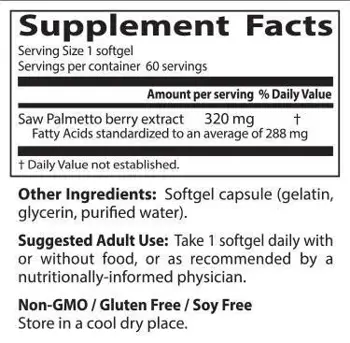 Doctor's Best Saw Palmetto 320 mg Подкрепа за простатата и уринарния тракт