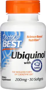 Doctor's Best Ubiquinol Kaneka QH 200 mg Мощен антиоксидант за сърце и енергия х 30 Гел капсули