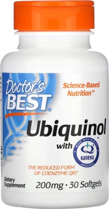 Doctor's Best Ubiquinol Kaneka QH 200 mg Мощен антиоксидант за сърце и енергия х 30 Гел капсули