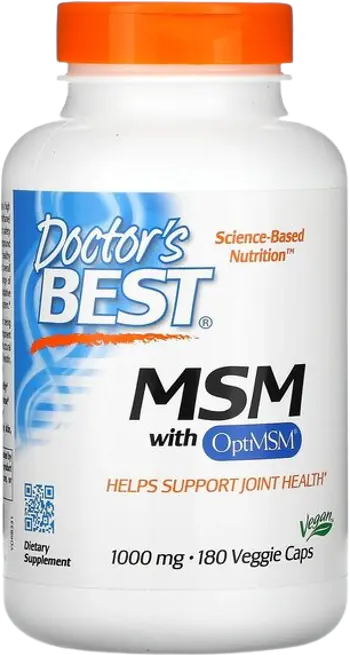 Doctor's Best Vegan MSM 1000 mg с OptiMSM за здрави стави и възстановяване